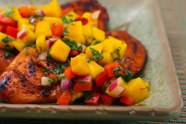 Grilled Chicken with Mango Salsa - Peppers of Key West