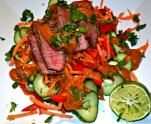 Grilled Steak Salad with Peppers of Key West Asian Marinade