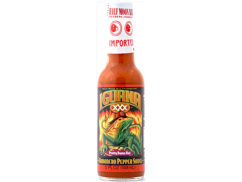 Iguana XXX Habanero Pepper Hot Sauce. 