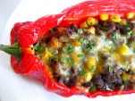 Spicy Black Bean Stuffed Peppers