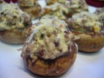 Spicy Sausage Stuffed Monterey Mushrooms