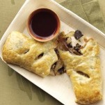 Turkey Puffs with Cranberry Cabernet Sauce