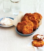 Fried Tomatillos with Creamy Dip