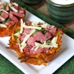 Corned Beef & Irish Cheddar Potato Nests