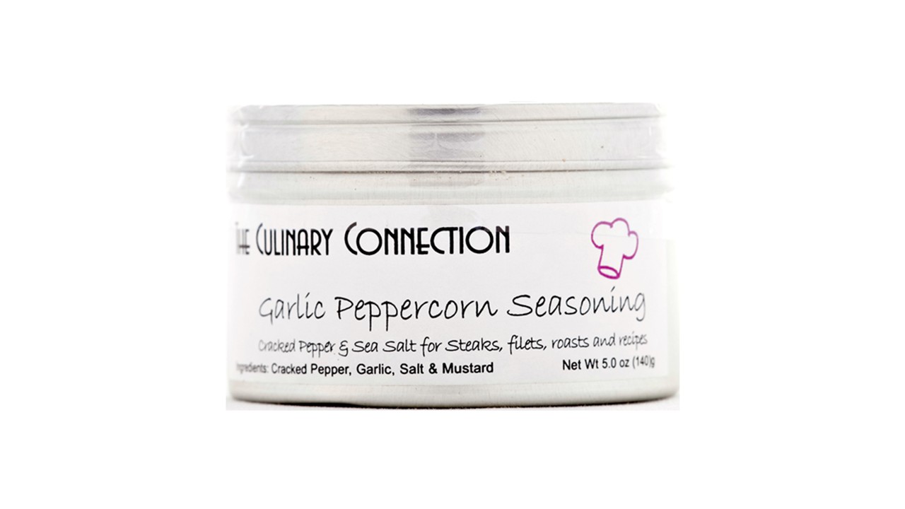 garlic peppercorn seasoning blend savory spice mix bold flavor seasoning jar