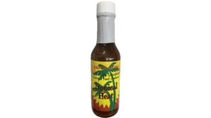 Catch a Fire’s Tropical Heat hot sauce with peppers of key west featuring a tropical flavor profile with balanced heat and vibrant ingredients