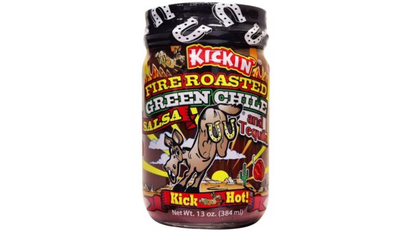 Ass Kickin Fire Roasted Green Chili Salsa