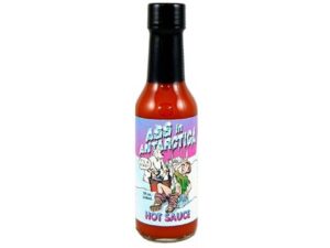 Ass in Antarctica Hot Sauce bottle featured in the Peppers of Key West Assorted Ass Hot Sauce Gift Box