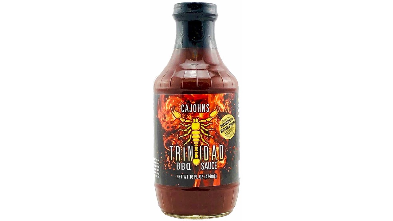 cajohns trinidad scorpion bbq sauce bottle extreme heat smoky spicy barbecue sauce
