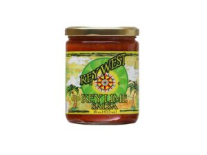 Key West Key Lime Salsa jar with fresh citrus flavor and mild tropical salsa blend