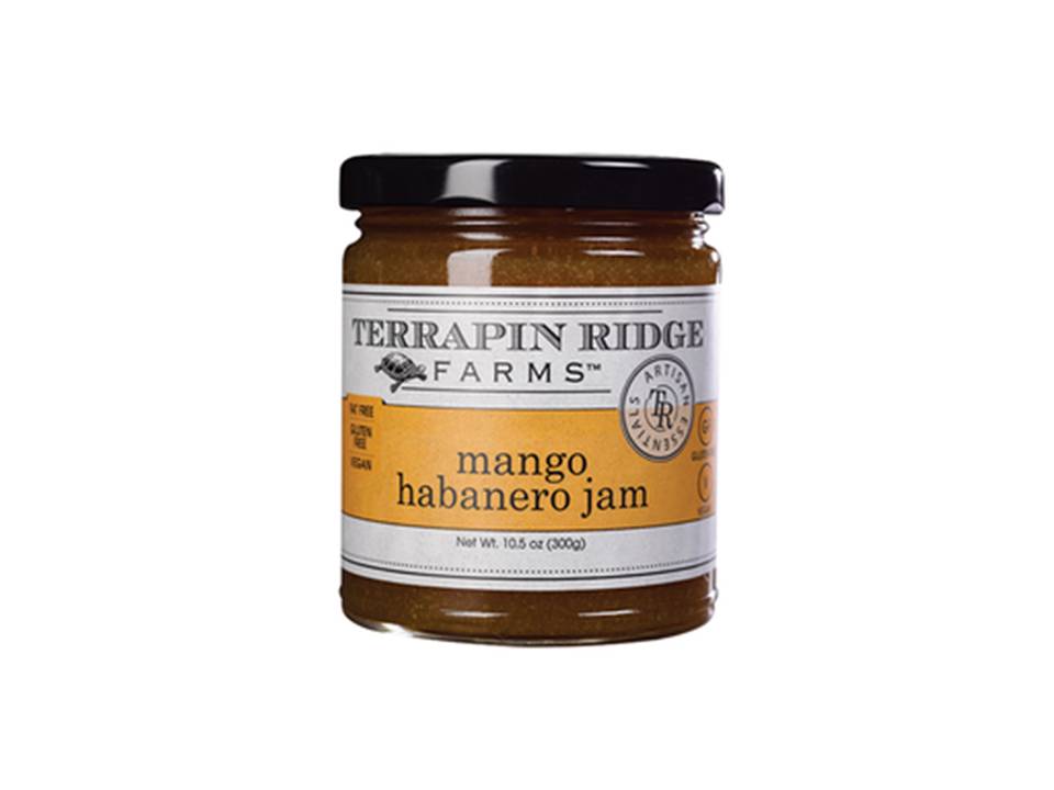 Terrapin Ridge Farm mango habanero jam jar with sweet tropical mango and spicy habanero pepper spread