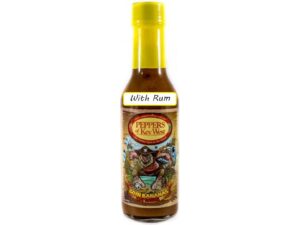 Peppers of Key West Goin Banana’s hot sauce bottle with sweet banana and spicy pepper blend