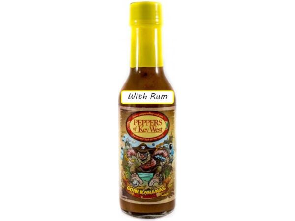 Peppers of Key West is Goin' Bananas Hot Sauce WITH RUM