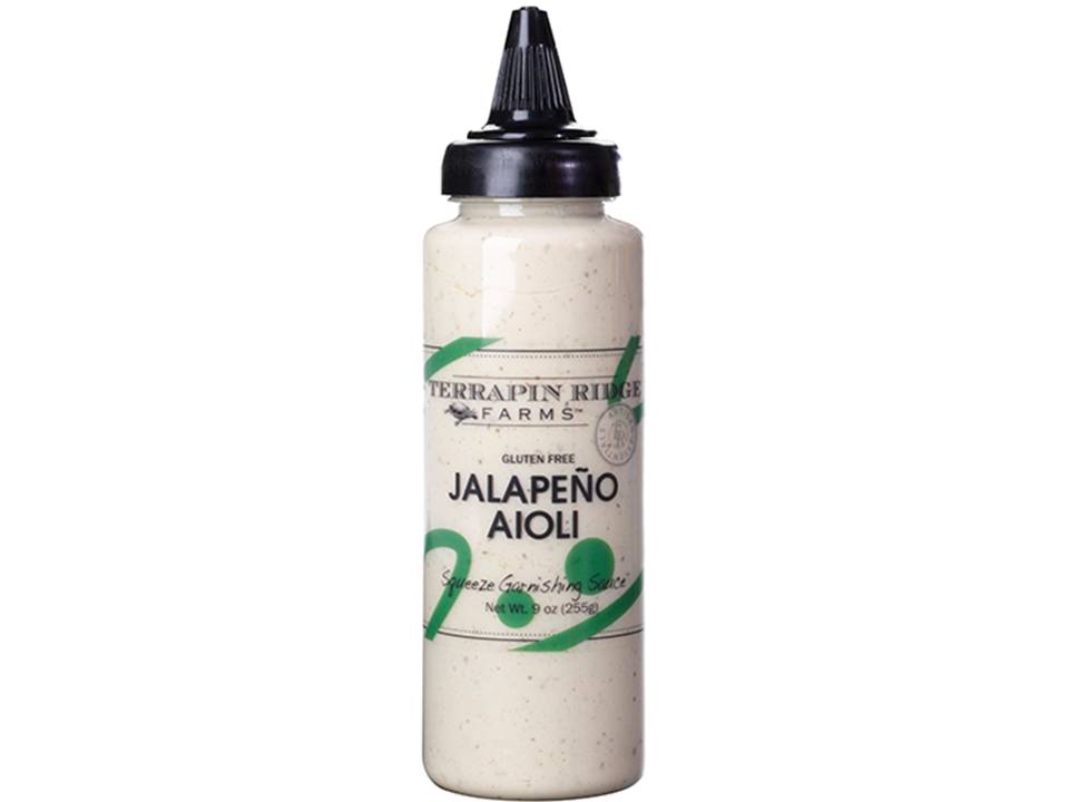 terrapin ridge jalapeno aioli squeeze bottle creamy spicy sauce garnish
