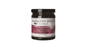 Terrapin Ridge Farm Hot Pepper Berry Bacon Jam for burgers, sandwiches, charcuterie boards, grilled meats, and spicy appetizers