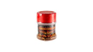 Magic Plant Farm Carolina Reaper Pepper Flakes made with ultra-hot Carolina Reaper peppers for adding extreme chile heat to food.