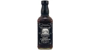 Historic Lynchburg Tennessee Whiskey Apple Cinnamon BBQ Sauce 92 Proof sweet mild smoky bourbon barbecue sauce bottle