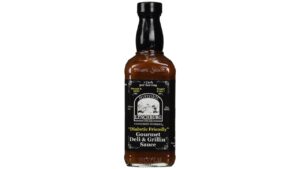 Historic Lynchburg Tennessee Whiskey Sugar Free BBQ Grillin Sauce bold smoky keto barbecue sauce bottle