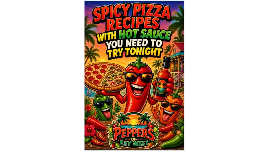 spicy pizza recipes with hot sauce featuring peppers of key west gourmet sauces on pepperoni and veggie pizza with bold flavor combinations and balanced heat
