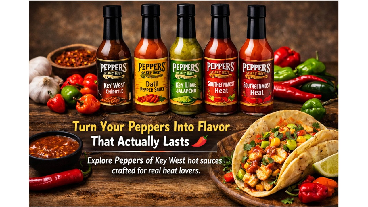 peppers of key west hot sauces with fresh peppers showcasing bold flavor small batch tropical heat and gourmet hot sauce experience