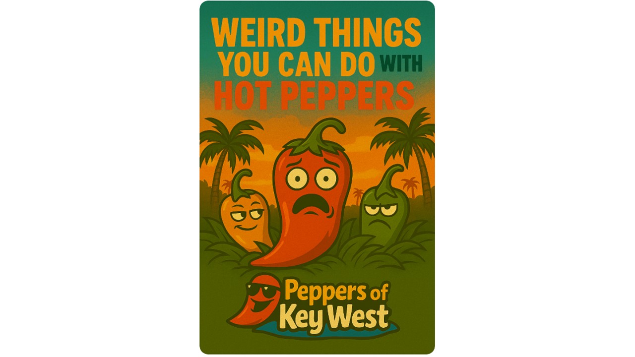 Conceptual illustration representing fun, unusual, and unexpected ways people experiment with hot peppers.