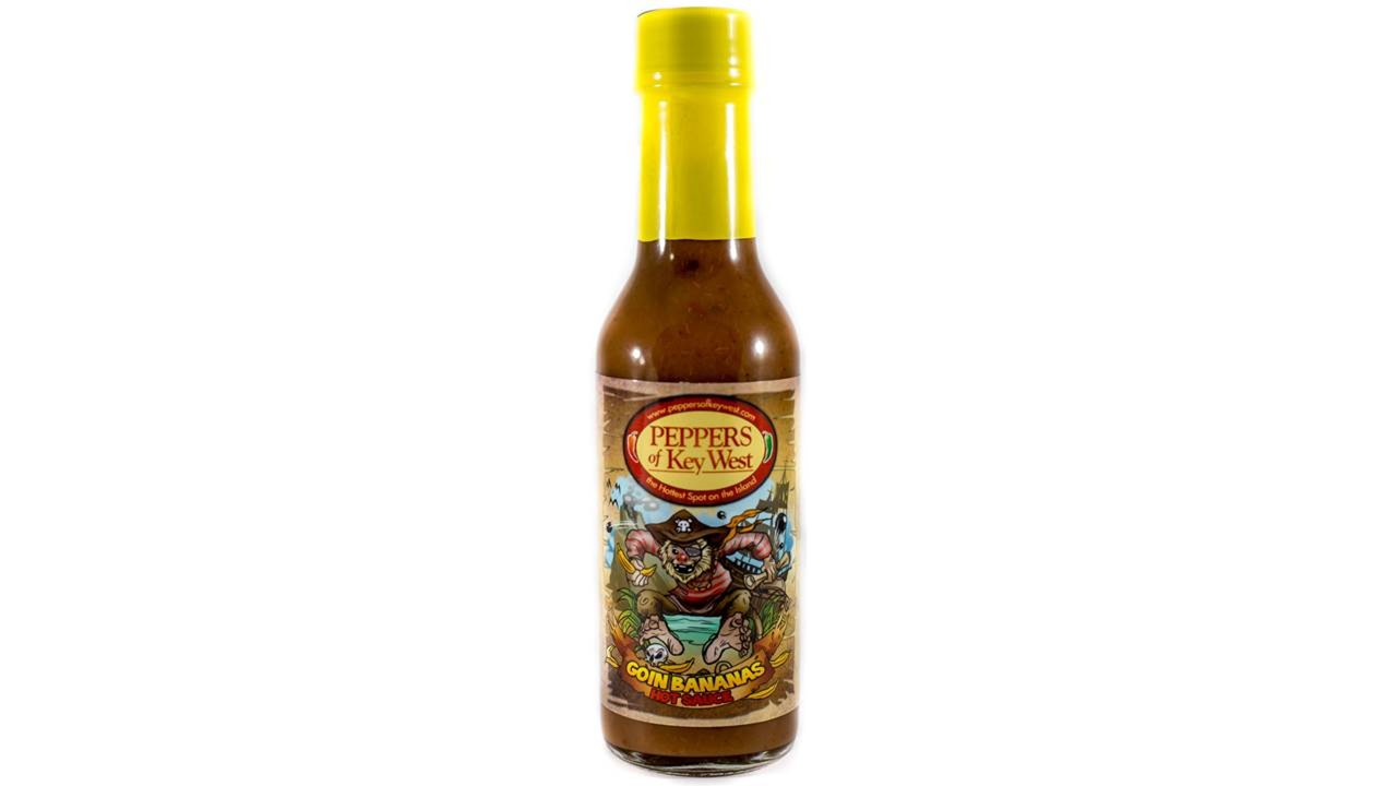 peppers of key west goin bananas hot sauce tropical banana spicy sauce sweet heat hot sauce