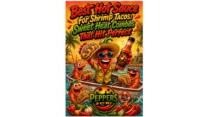 Best hot sauce for shrimp tacos with sweet and spicy habanero sauce on grilled shrimp tacos