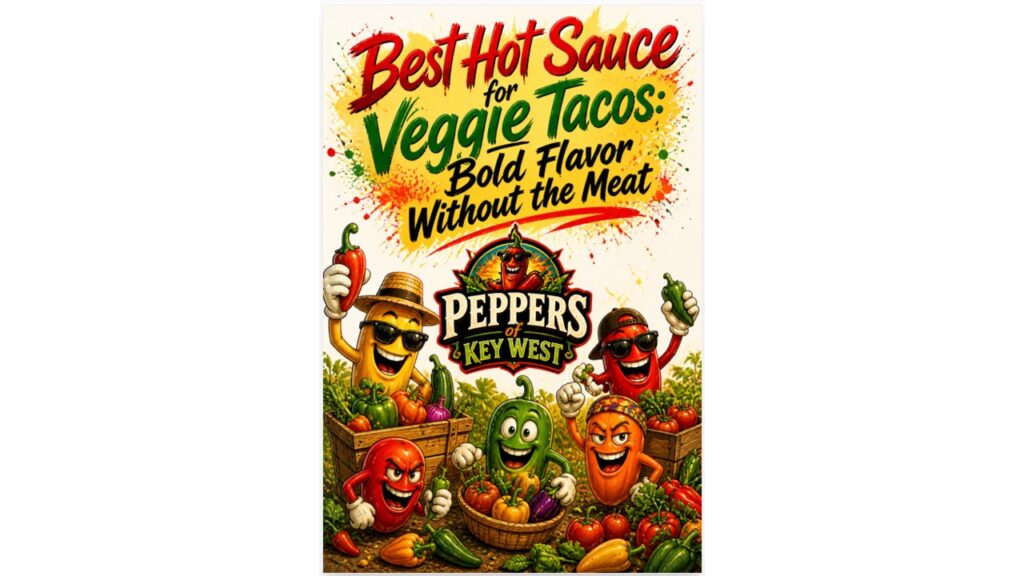 Best hot sauce for veggie tacos with roasted vegetables, spicy habanero sauce on vegetarian tacos