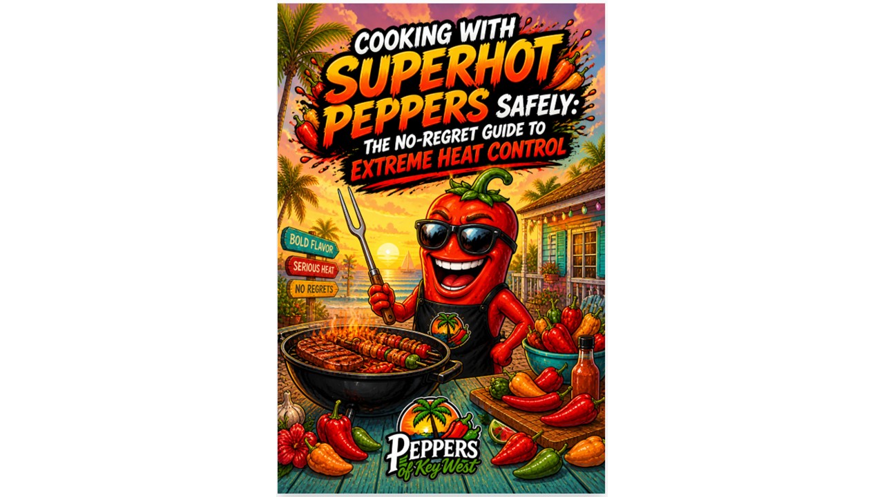 cooking with superhot peppers safely showing proper handling of carolina reaper and ghost pepper with heat control techniques