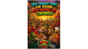 Easy Memorial Day cookout foods including burgers, hot dogs, BBQ chicken, side dishes, and smoky backyard BBQ recipes
