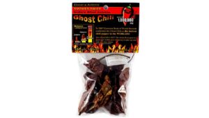 Ghost dried pepper pods from Magic Plant Farm showing intense heat and premium chili quality