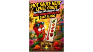 hot sauce heat level guide showing mild medium hot and extreme sauce levels