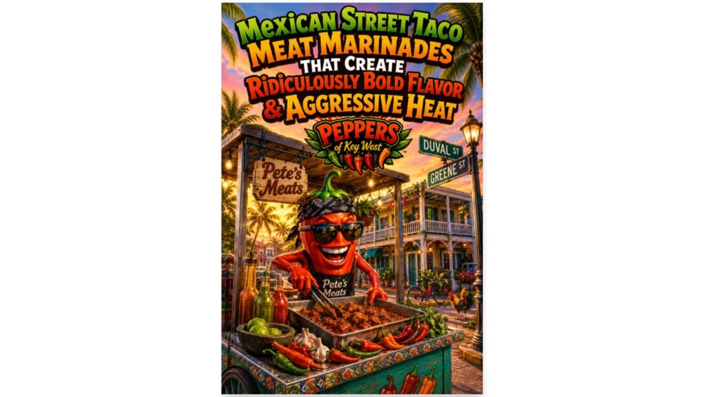 Mexican street taco meat marinades with smoky peppers, citrus, garlic, spices, and bold taco flavor for carne asada, chicken, pork, and shrimp tacos