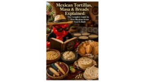 Professor Pepper studies Mexican tortillas, fresh masa, nixtamalized corn, bolillos, and traditional breads in a warm Mexican kitchen.