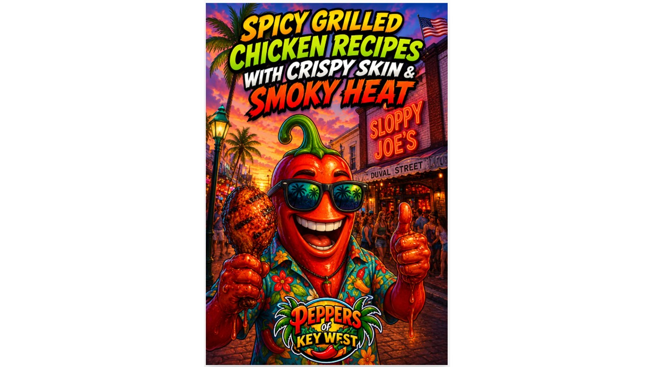 Spicy grilled chicken with crispy skin, smoky BBQ seasoning, hot sauce, and backyard cookout flavor