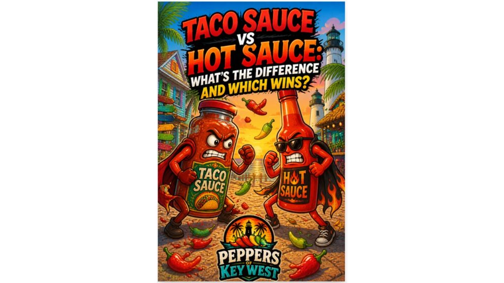 Taco sauce vs hot sauce comparison showing differences in texture flavor and heat levels for tacos