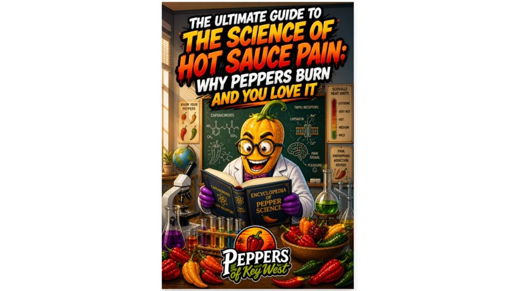science of hot sauce pain showing chili peppers and capsaicin heat reaction explaining why peppers burn and create spicy sensation
