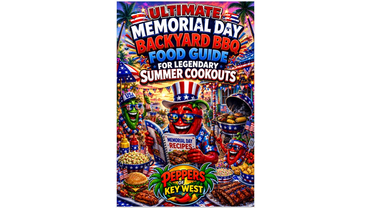 Ultimate Memorial Day backyard BBQ food guide with burgers, hot dogs, grilled chicken, smoky BBQ recipes, hot sauce, and summer cookout foods