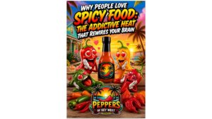 why people love spicy food showing chili peppers and hot sauce representing capsaicin heat and spicy food addiction