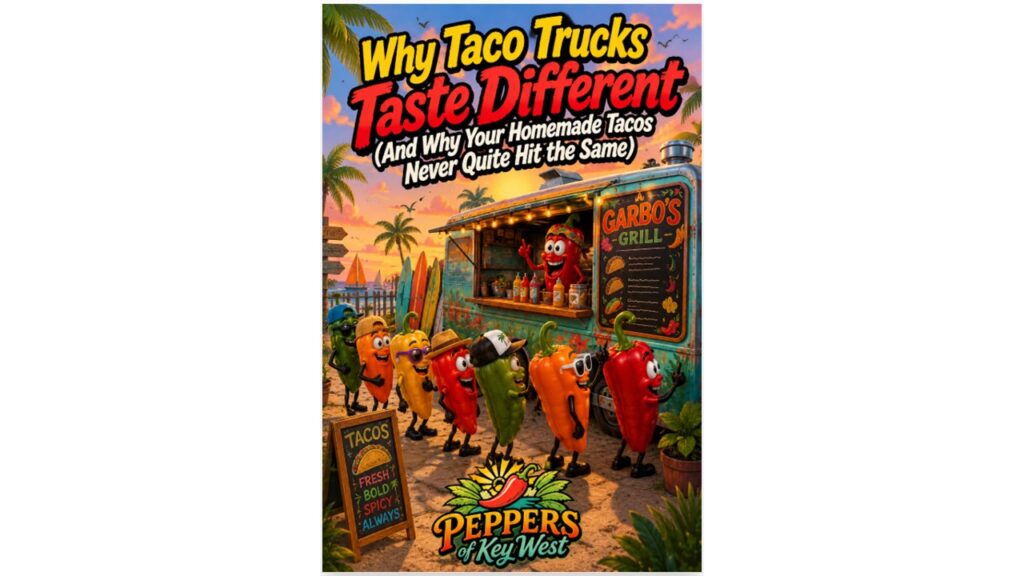 Authentic taco truck street tacos with fresh tortillas, seasoned meat, salsa, cilantro, lime and hot sauce showing why taco trucks taste different from homemade tacos