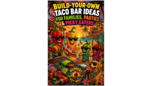 Build-your-own taco bar with multiple meats, fresh toppings, tortillas, hot sauces, and customizable taco ingredients for families, parties, and picky eaters