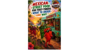 Mexican street food guide for beginners featuring authentic tacos, tortas, tamales, taquitos, churros, and hot sauce pairings perfect for first-time street food fans