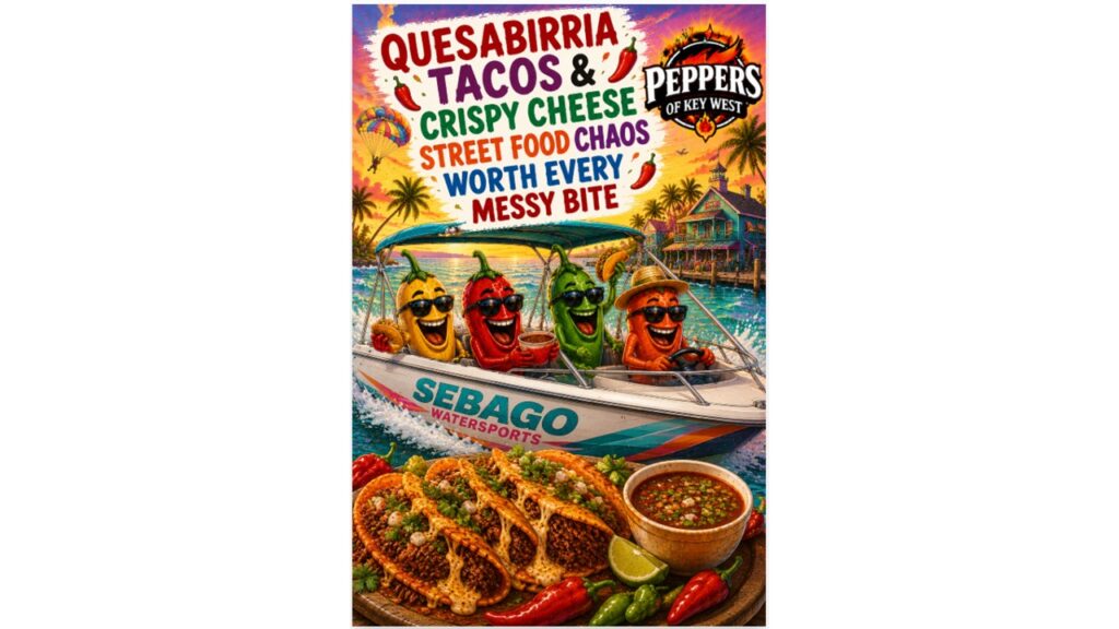 Quesabirria tacos filled with slow-cooked beef, melted cheese, crispy tortillas, and rich consommé dipping sauce, showcasing one of Mexico's most crave-worthy street food creations