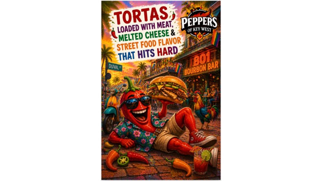 Mexican tortas stacked with seasoned meats, melted cheese, fresh toppings, and bold street food flavors served on toasted bread and loaded with authentic ingredients
