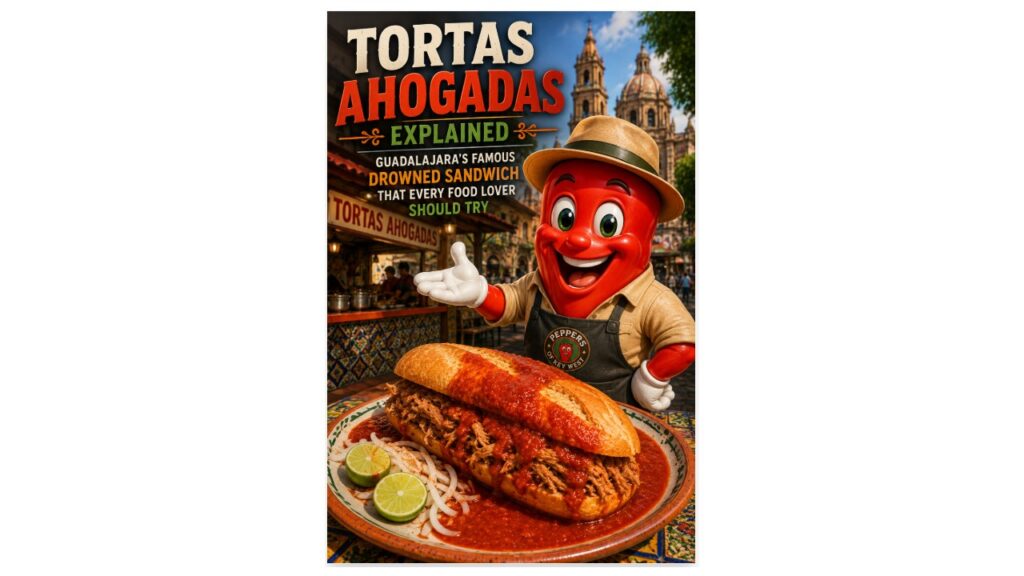 Professor Pepper presents an authentic torta ahogada filled with carnitas and drowned in tomato and chile sauce in Guadalajara, Mexico.