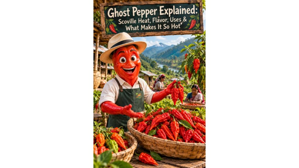 Professor Pepper introduces red Ghost Peppers in Northeast India for the Ghost Pepper heat, flavor and uses guide.