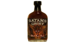 Satan’s Ghost Ghost Pepper Hot Sauce made with Bhut Jolokia for extreme chile pepper heat