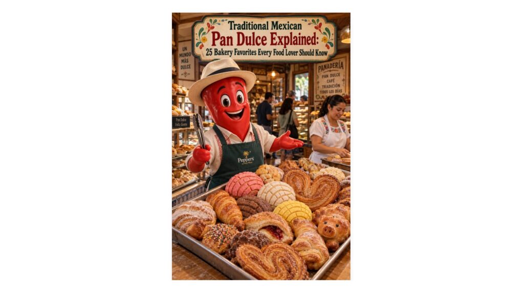 Professor Pepper introduces a colorful tray of traditional Mexican pan dulce inside an authentic neighborhood panadería.